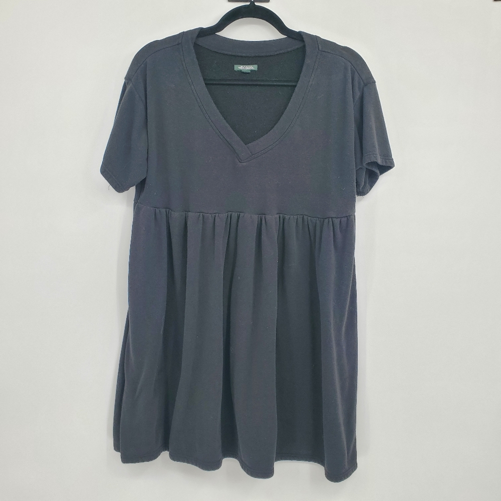 ☆☆ Wild Fable Black V-Neck Short Sleeve Terry Lined Cover Up Size Small